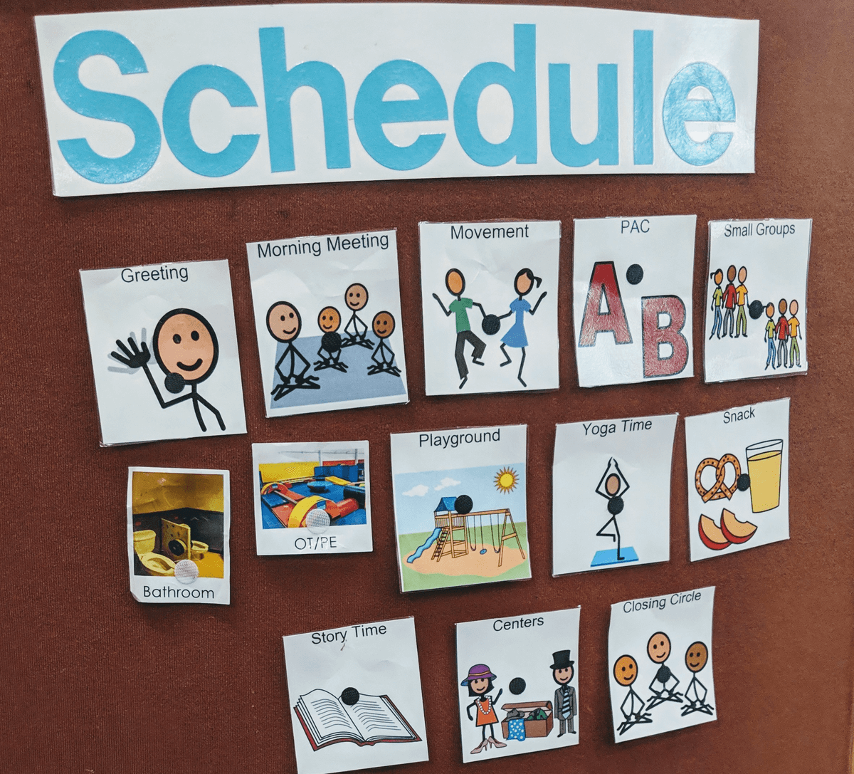 visual preschool classroom schedule